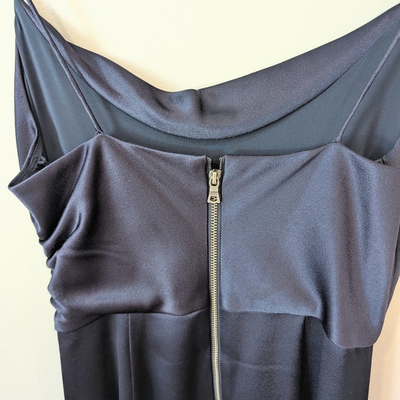 Alice + Olivia Blue Ruched Spaghetti Strap Midi Dress - Picture 6 of 12